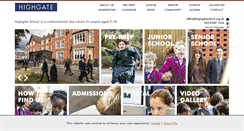 Desktop Screenshot of highgateschool.org.uk